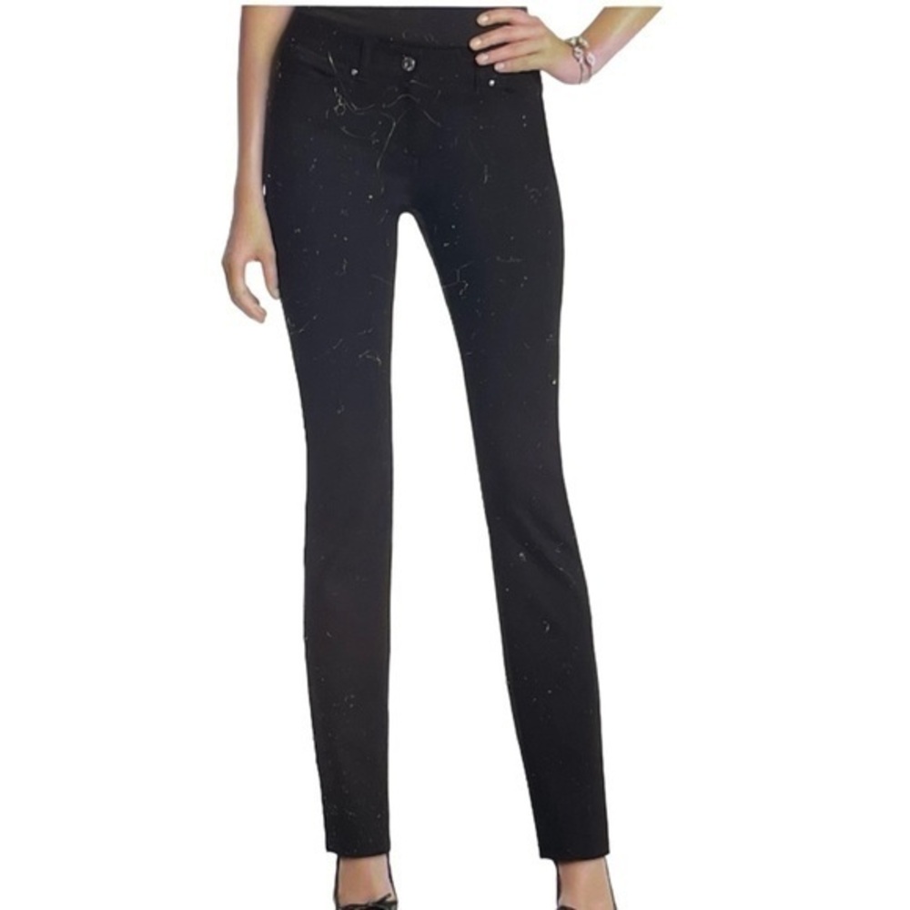 WHBM Black Ponte Slim Pants Size 2S EUC/NC #1875